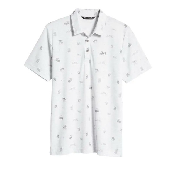 TRAVIS MATHEW Stolen Time Tropical Print Golf Polo men size large - Picture 3 of 11